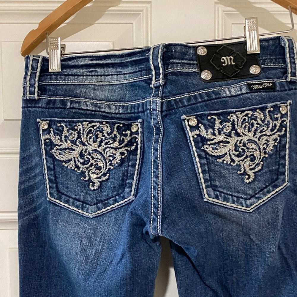 Miss Me Dark Blue Bootcut Jeans, low waist jeans